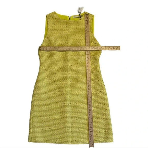 Alice + Olivia sequin neon tweed mini dress 4 NWT - Picture 11 of 16